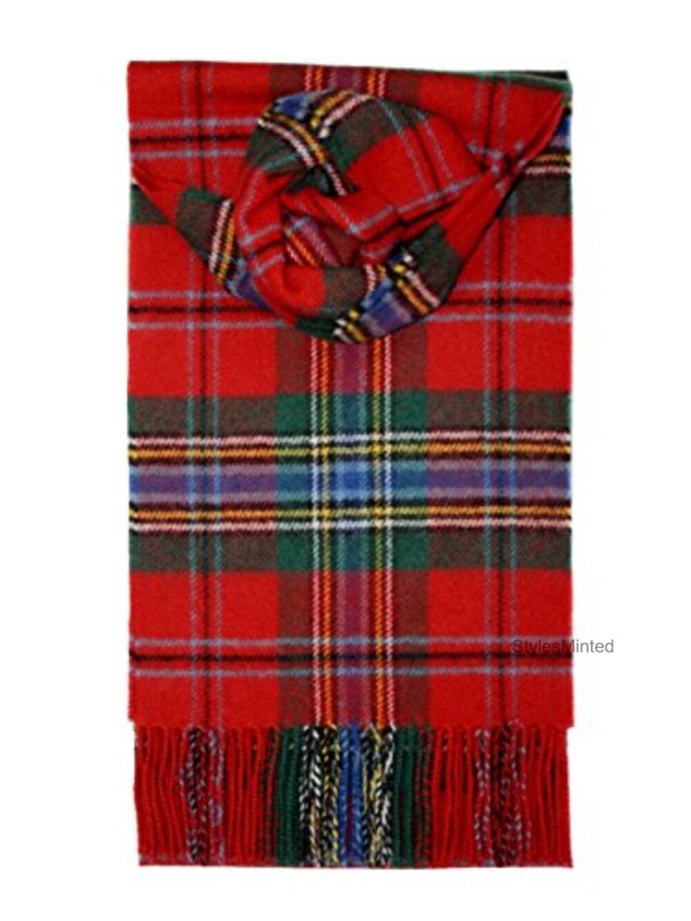 Lambswool Tartan Scarf Scotland Made Lightweight Warm Winter Wrap